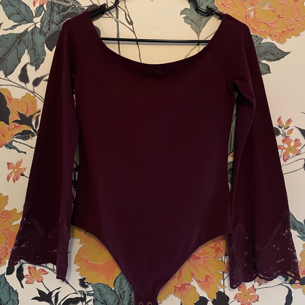 Express Burgundy Bodysuit